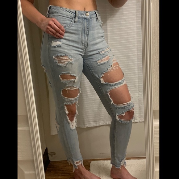 Distressed high waisted jeans - Picture 7 of 7